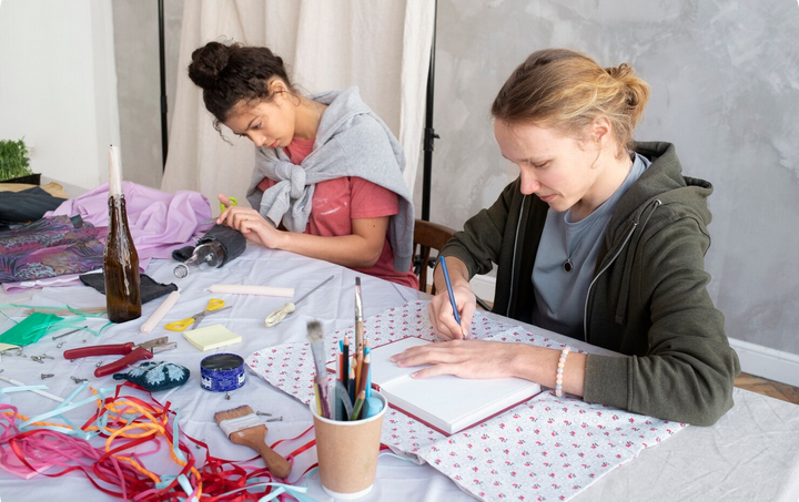 DIY Halloween costume crafting at home